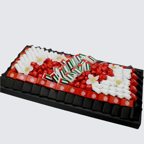 NATIONAL DAY DECORATED CHOCOLATE LEATHER TRAY 