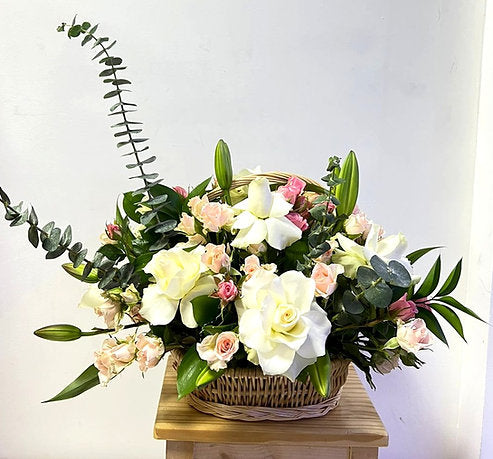 Mix Flower Arrangement in a Basket 