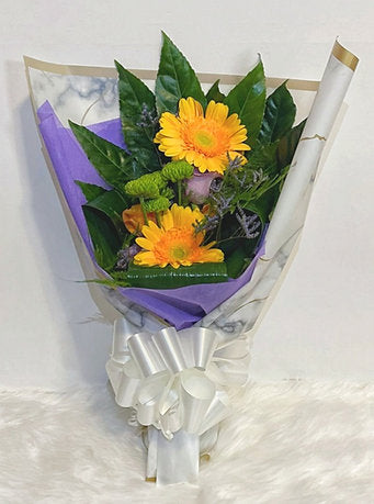 Fresh Yellow Gerbera Bouquet 