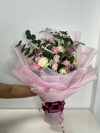 Blissful Pink & White Bouquet 